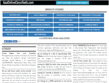 Tablet Screenshot of goaonlineclassifieds.com